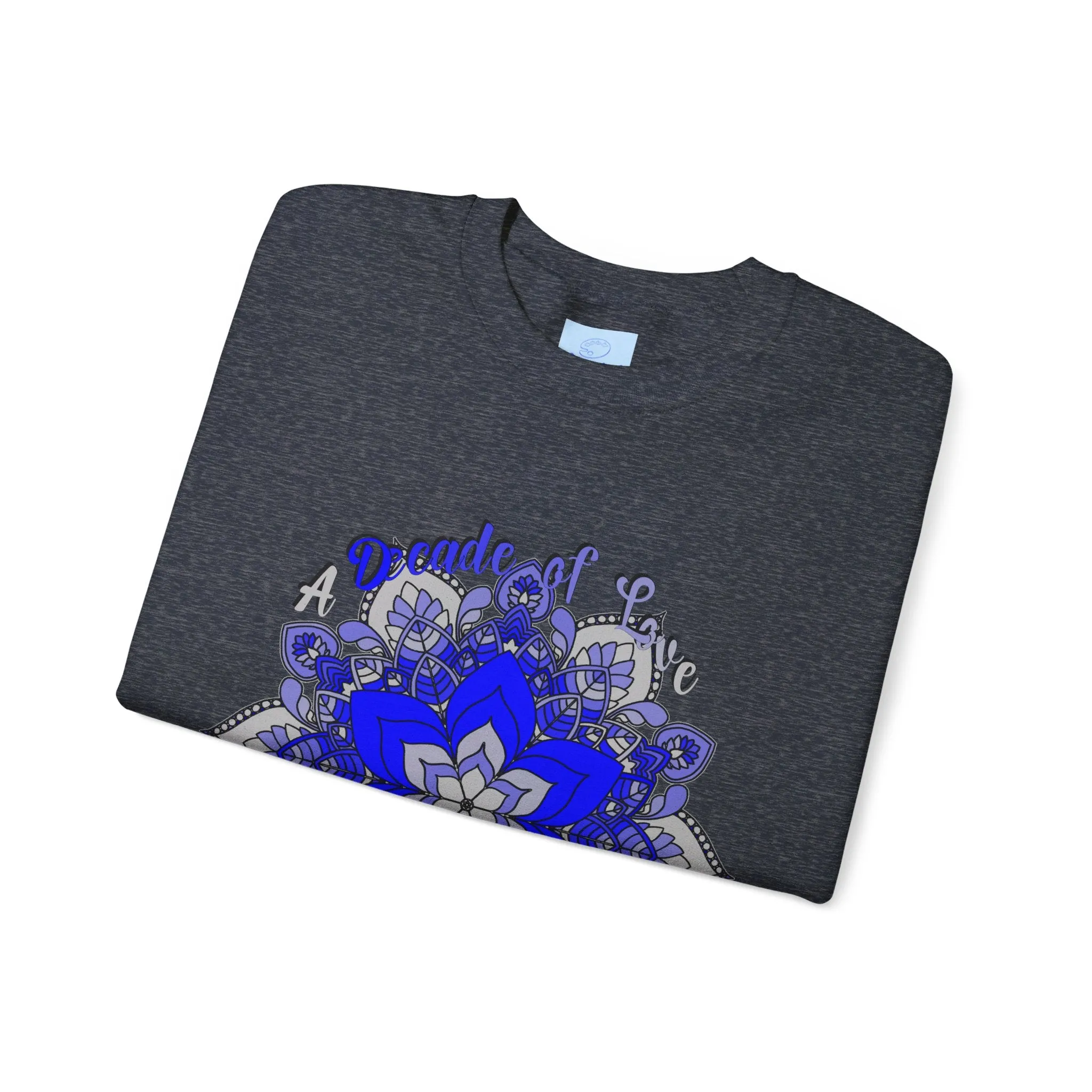 10th Anniversary Mandala Design Unisex Sweatshirt