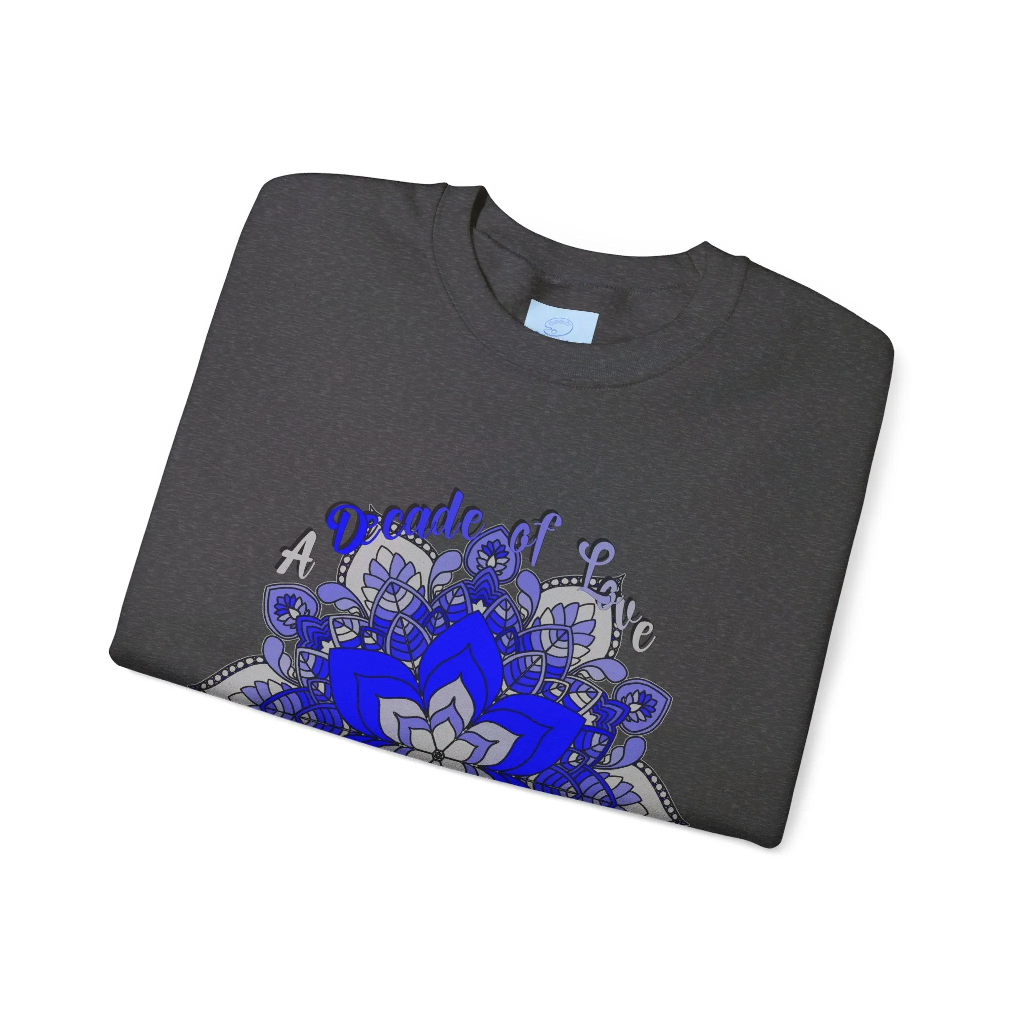 10th Anniversary Mandala Design Unisex Sweatshirt