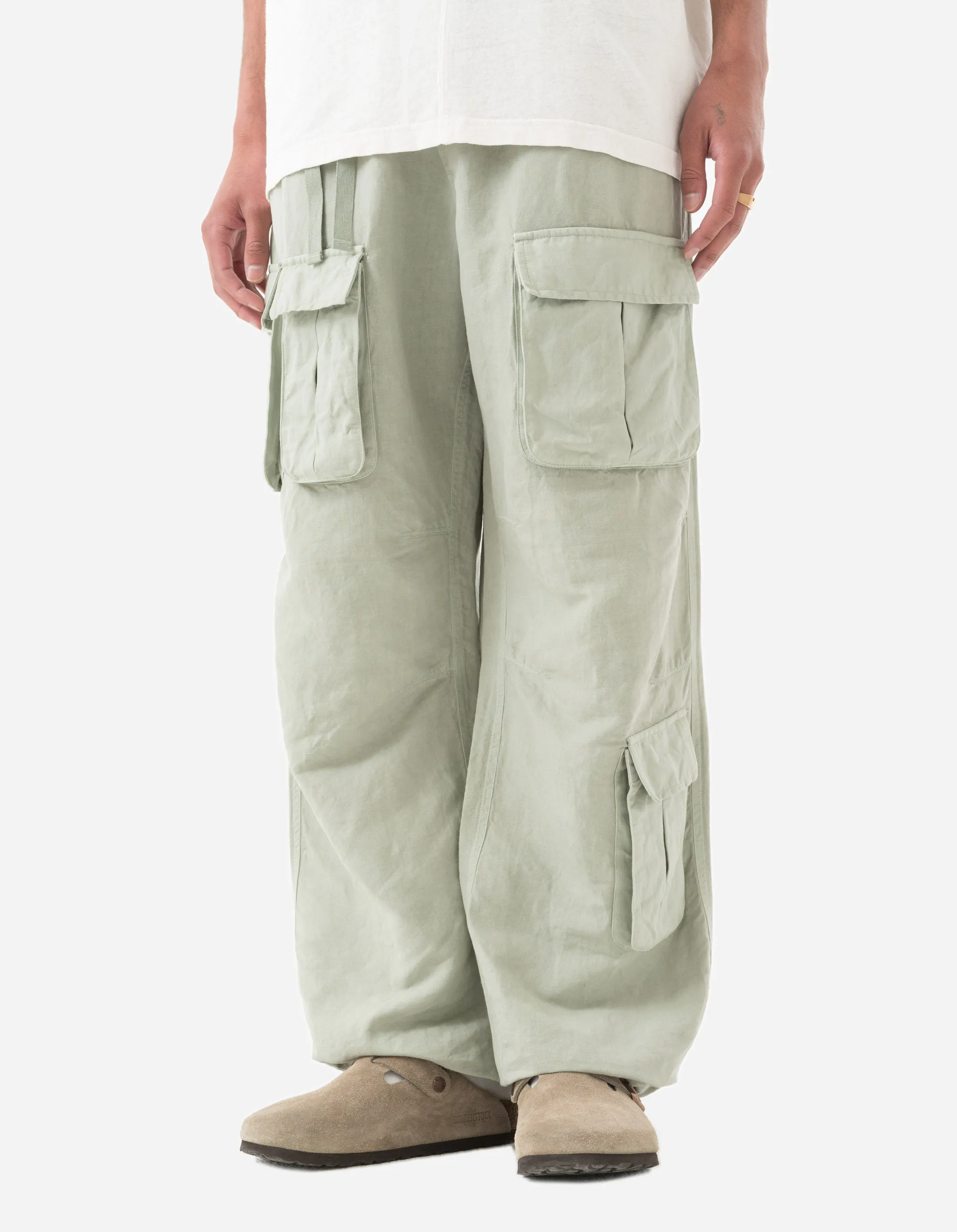 5213 Hemp Asym Cargo Track Pants Sage