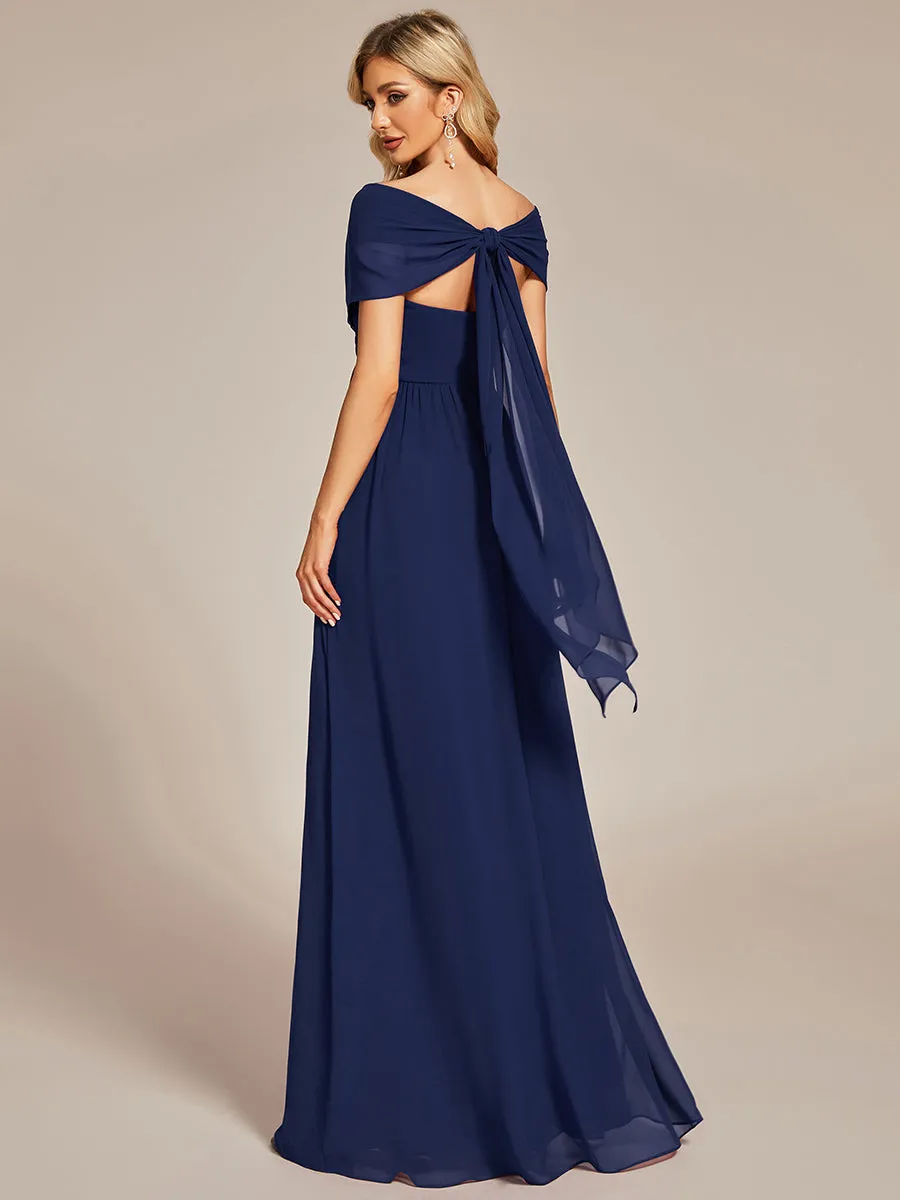 A-Line Chiffon Floor Length Wholesale Bridesmaid Dresses