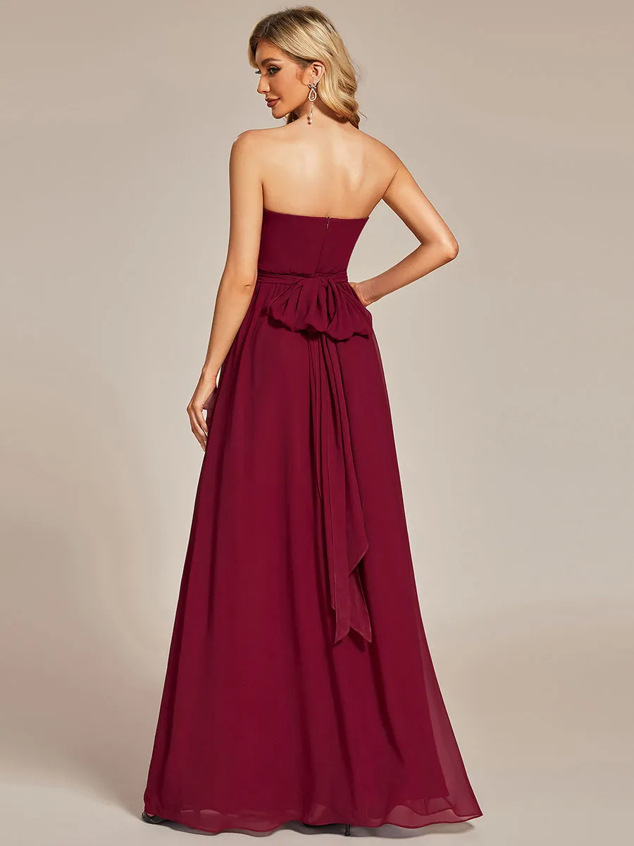 A-Line Chiffon Floor Length Wholesale Bridesmaid Dresses