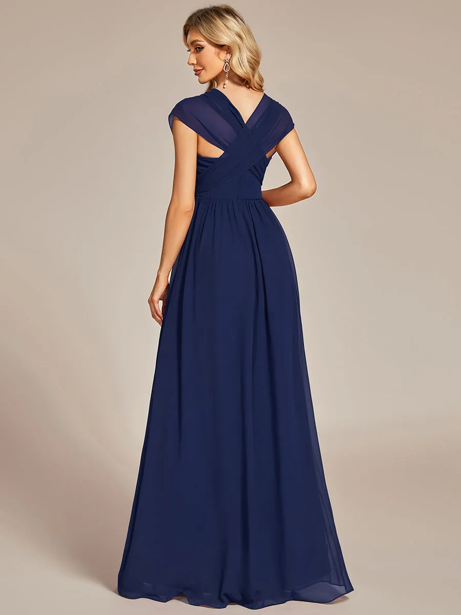 A-Line Chiffon Floor Length Wholesale Bridesmaid Dresses