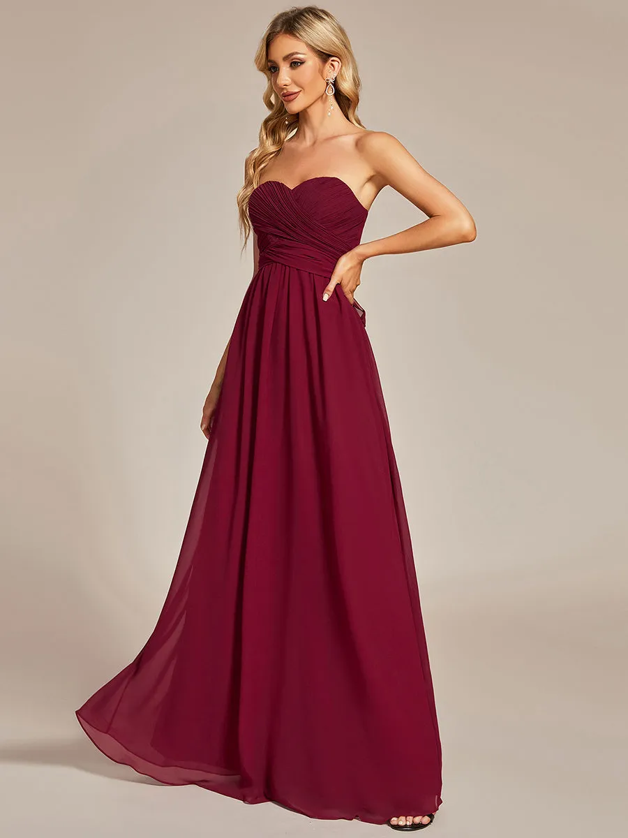 A-Line Chiffon Floor Length Wholesale Bridesmaid Dresses