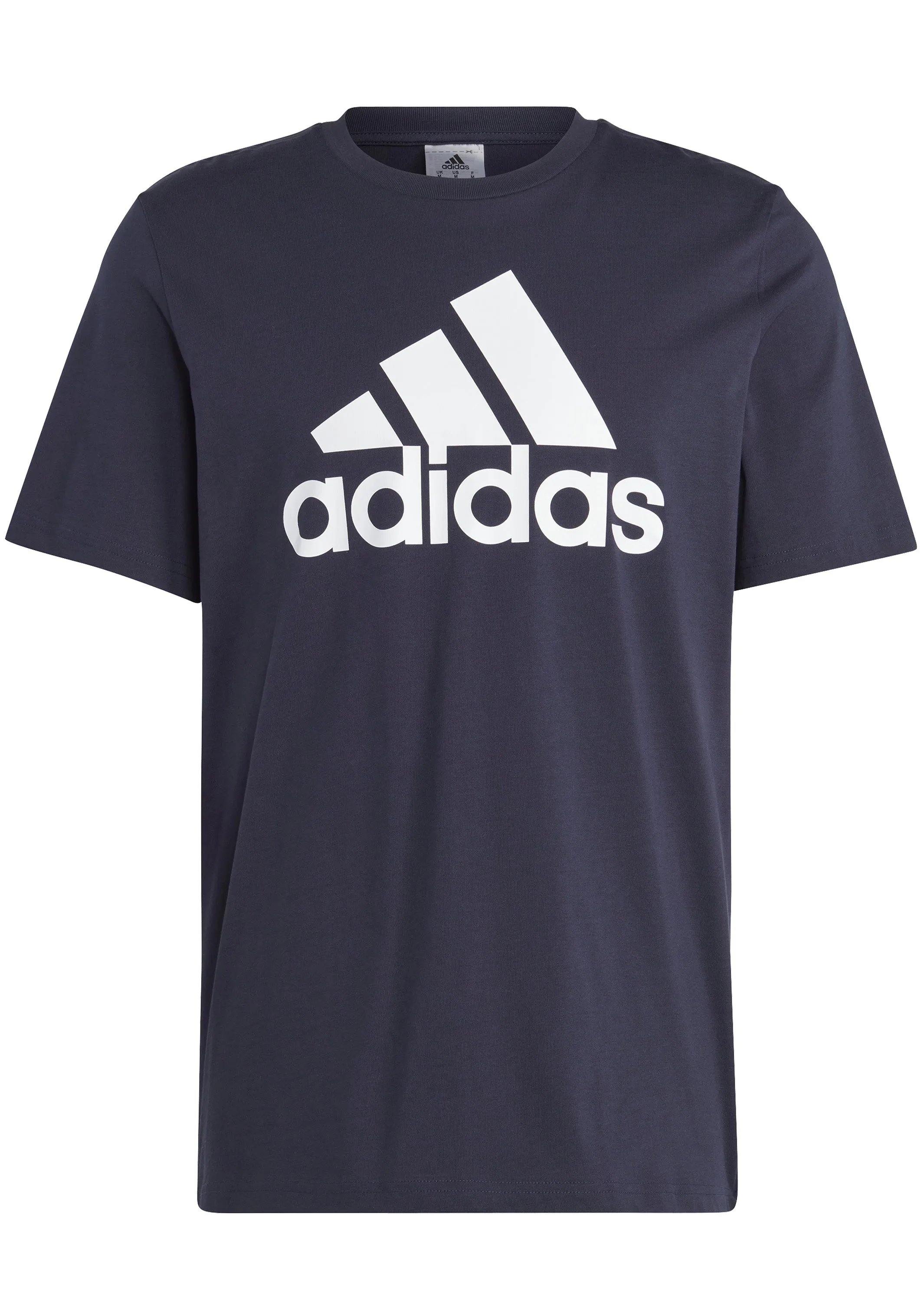 Adidas Men's Essentials Single Jersey Big Logo Tee Navy <br> IC9348