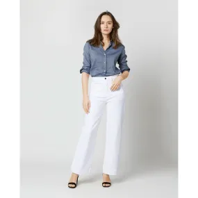 Ann Mashburn Column Patch Pocket Jean White