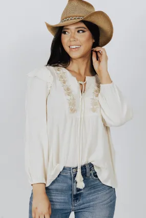 Ava Floral Embroidered Blouse