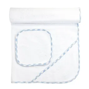 Baby Club Chic Light Blue Hooded Towel with Mitt