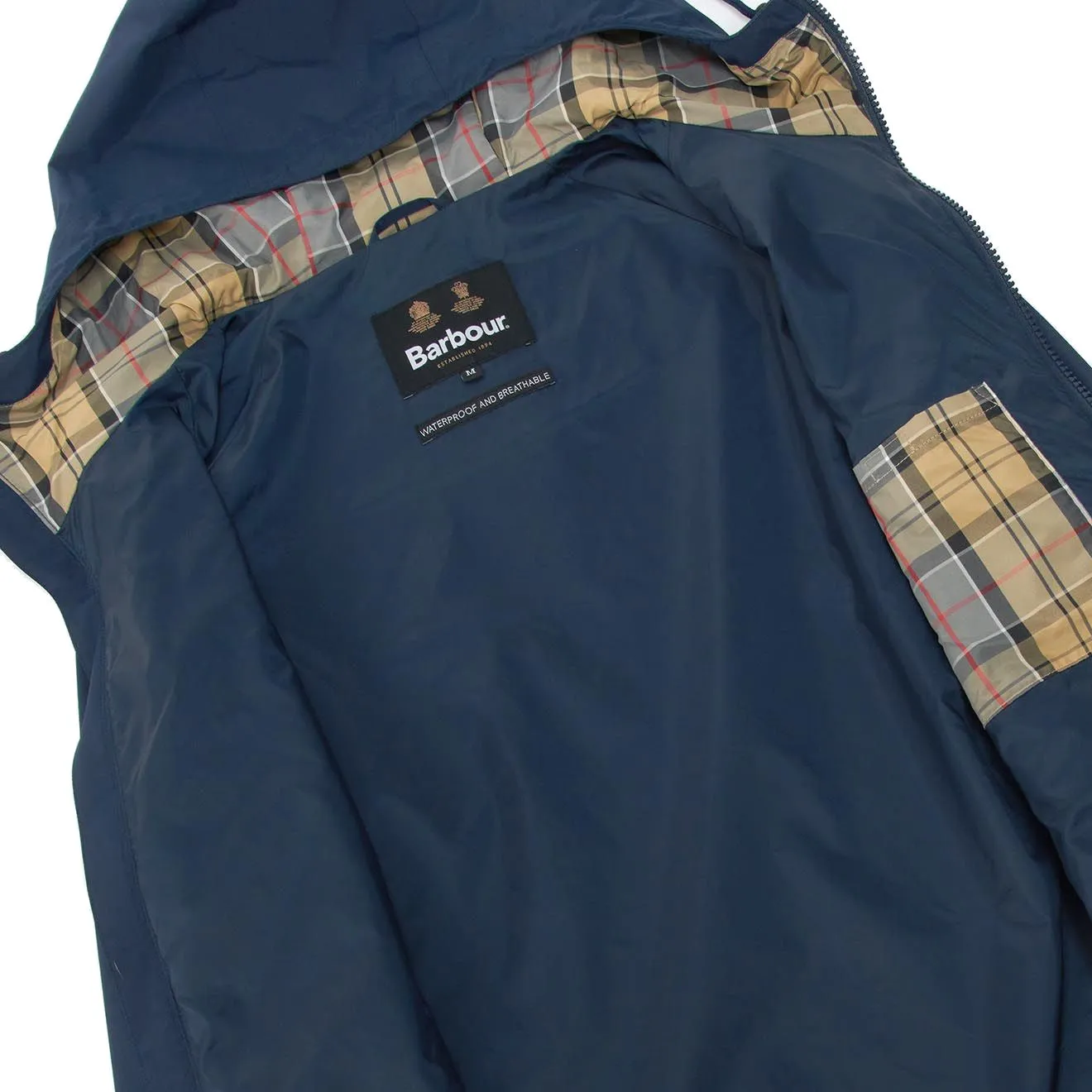 Barbour Hooded Domus Jacket Navy / Dress