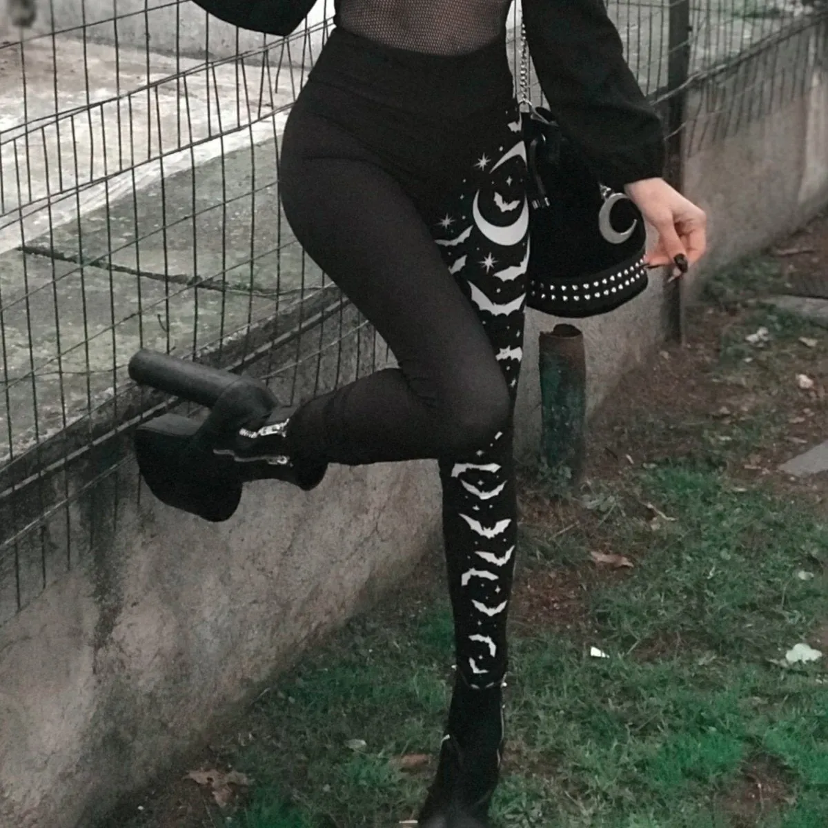 Bats And Stars High Waist Leggings