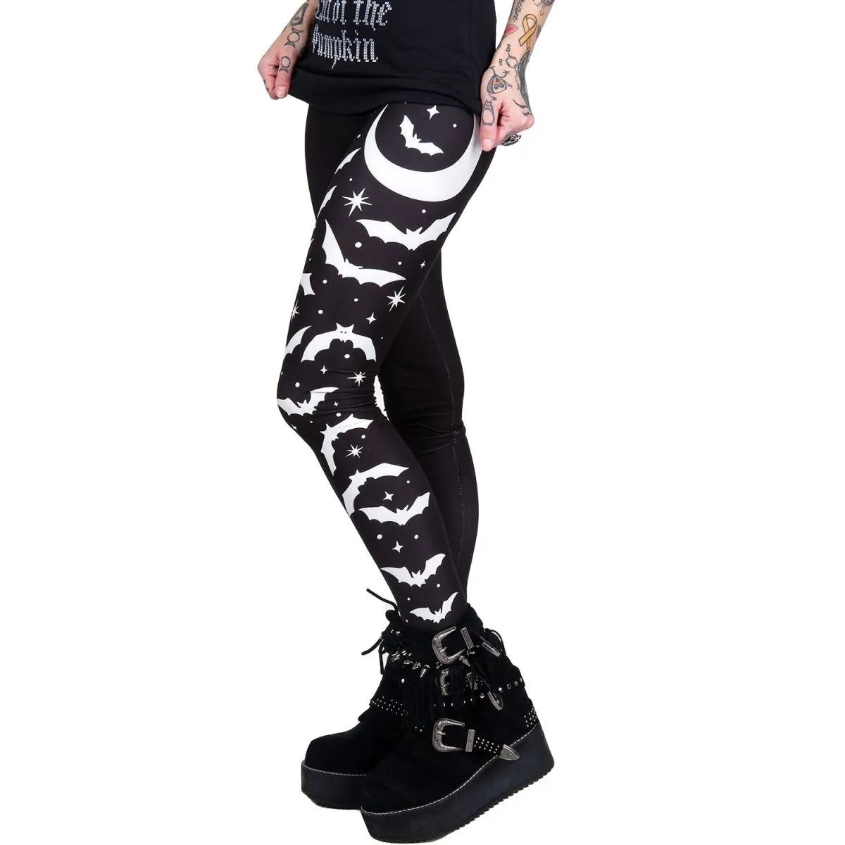 Bats And Stars High Waist Leggings