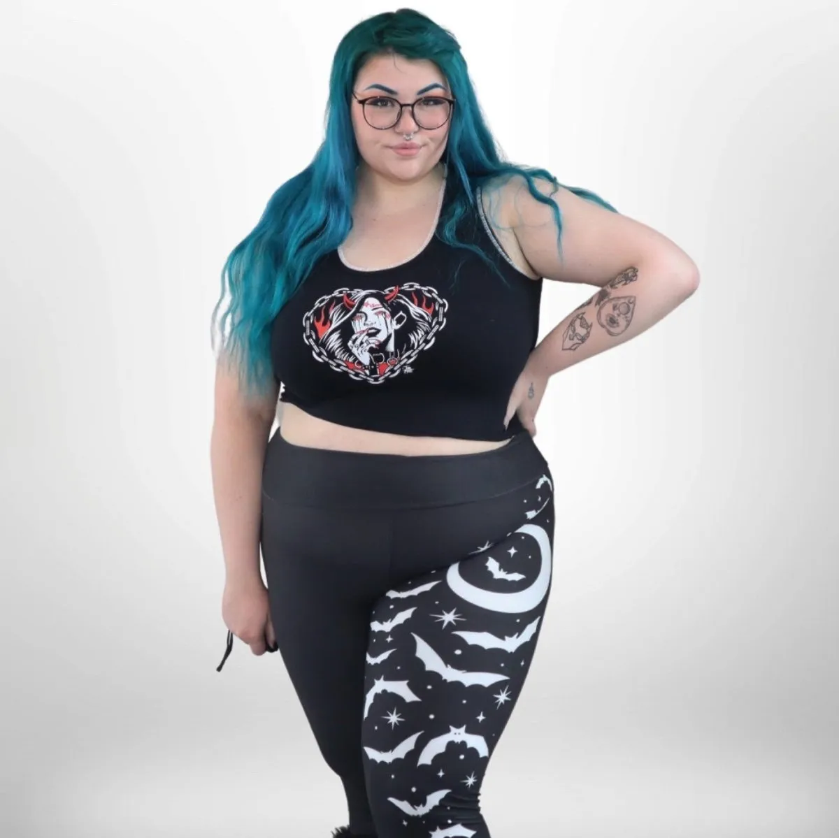 Bats And Stars High Waist Leggings