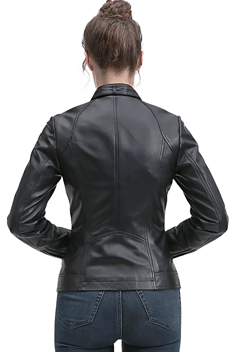 BGSD Women Casey Lambskin Leather Jacket