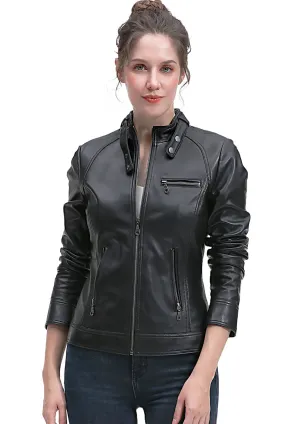 BGSD Women Casey Lambskin Leather Jacket