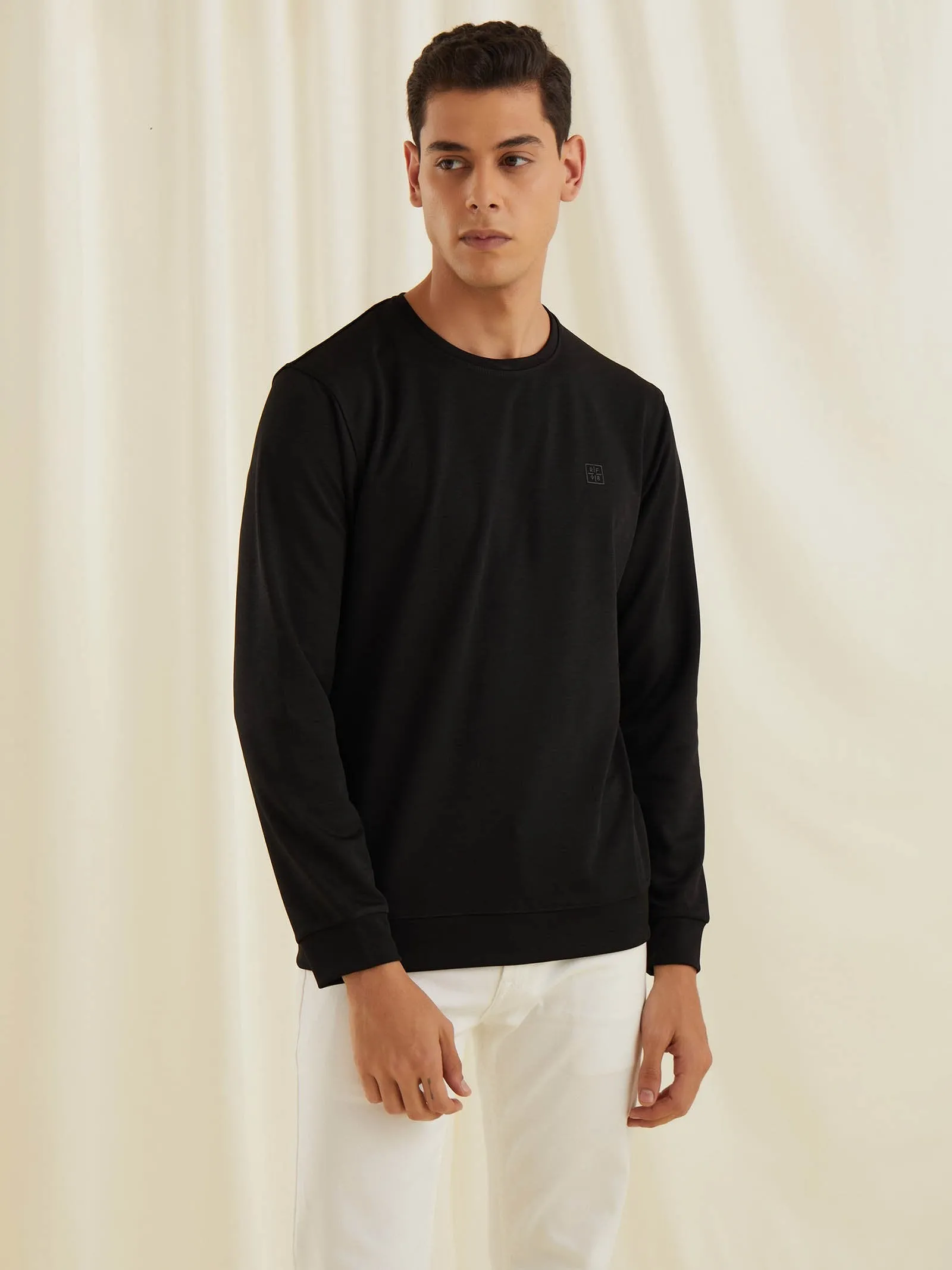 Black 4-Way Stretch Sweatshirt