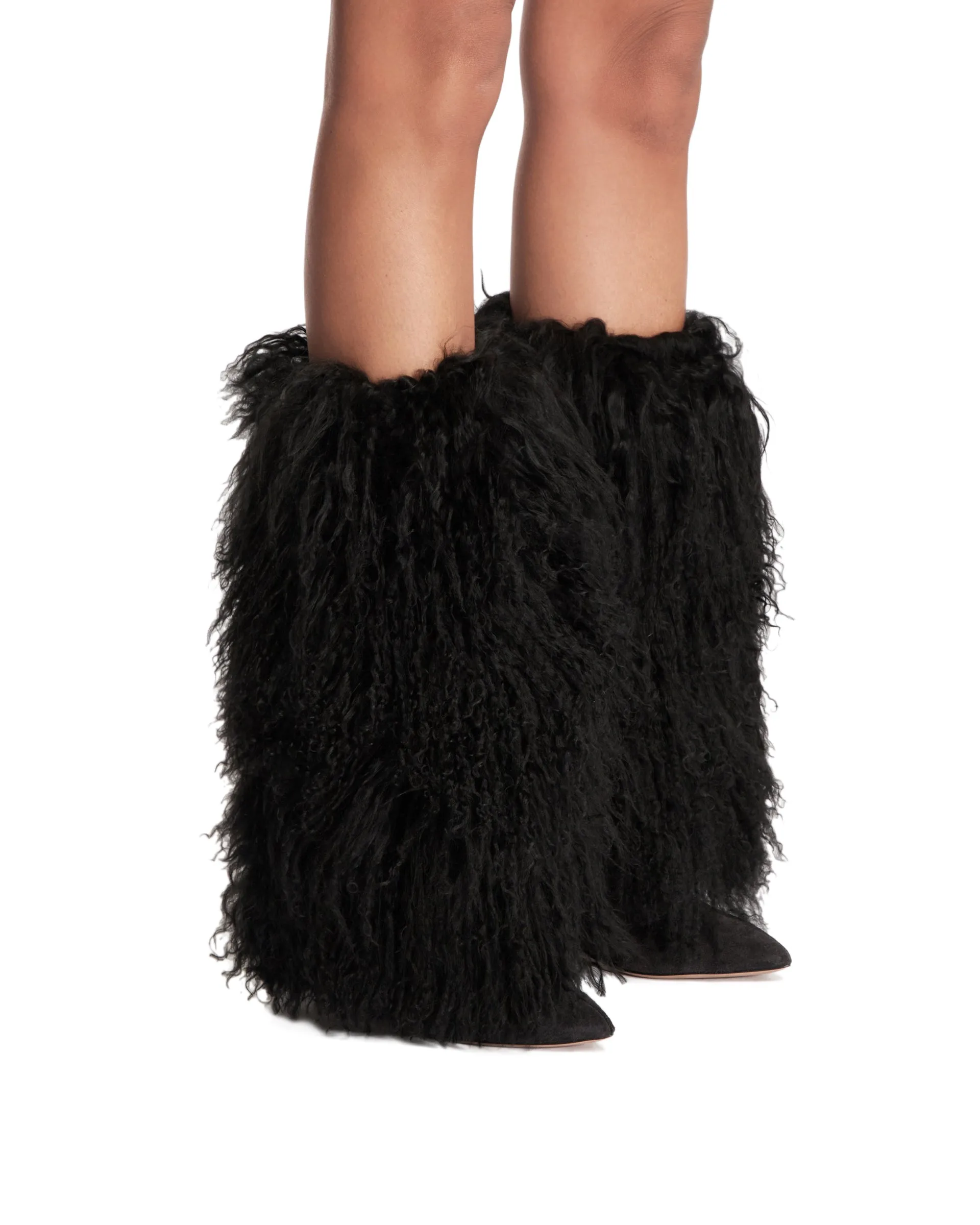 Black Fur Boots