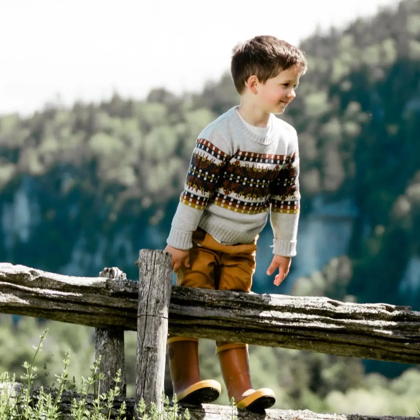 Boys Sweater Light - Grey Heather | DEUX PAR DEUX