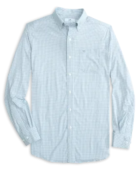 brrr° Intercoastal McBee Check Long Sleeve Sport Shirt - Windward Blue