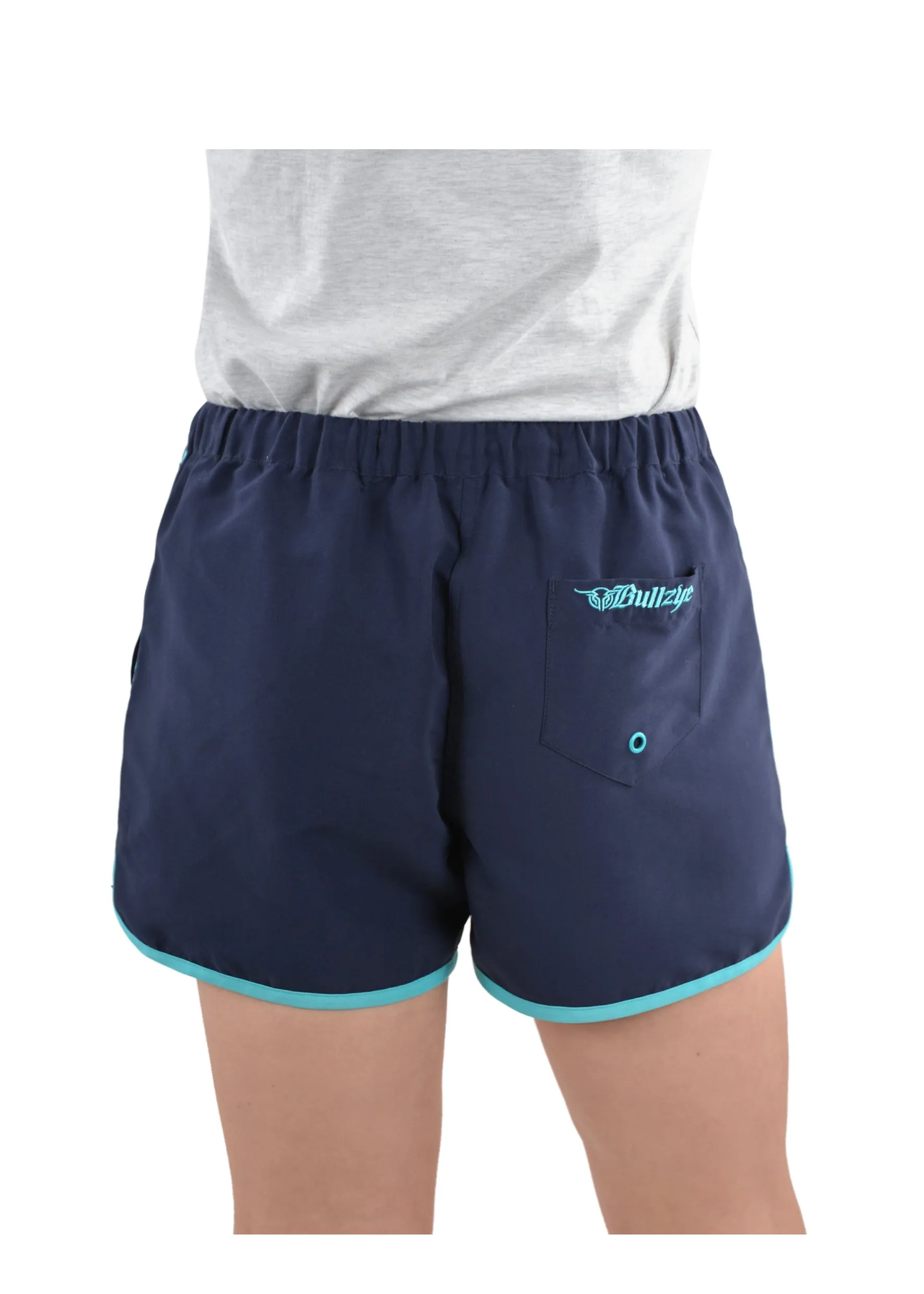 Bullzye Ladies Classic Boardshort - Navy/Aqua - B1S2301097