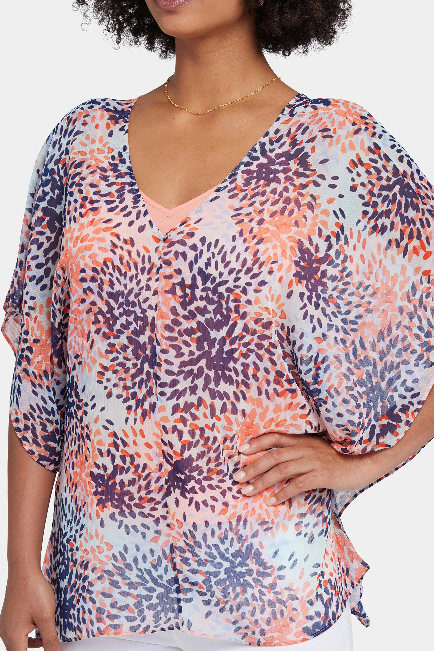 Chiffon Caftan Popover - Stargazer Desert Flower