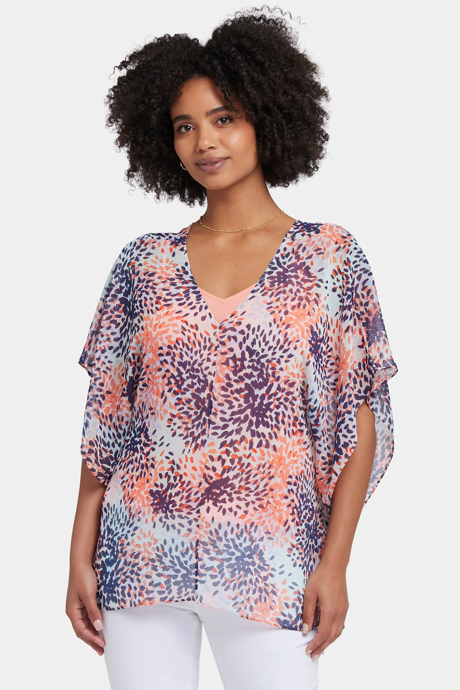 Chiffon Caftan Popover - Stargazer Desert Flower