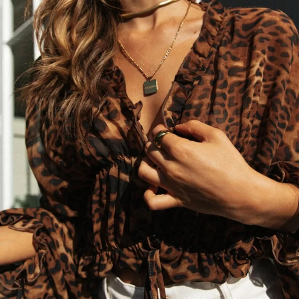 Chiffon Leopard Printed Blouses