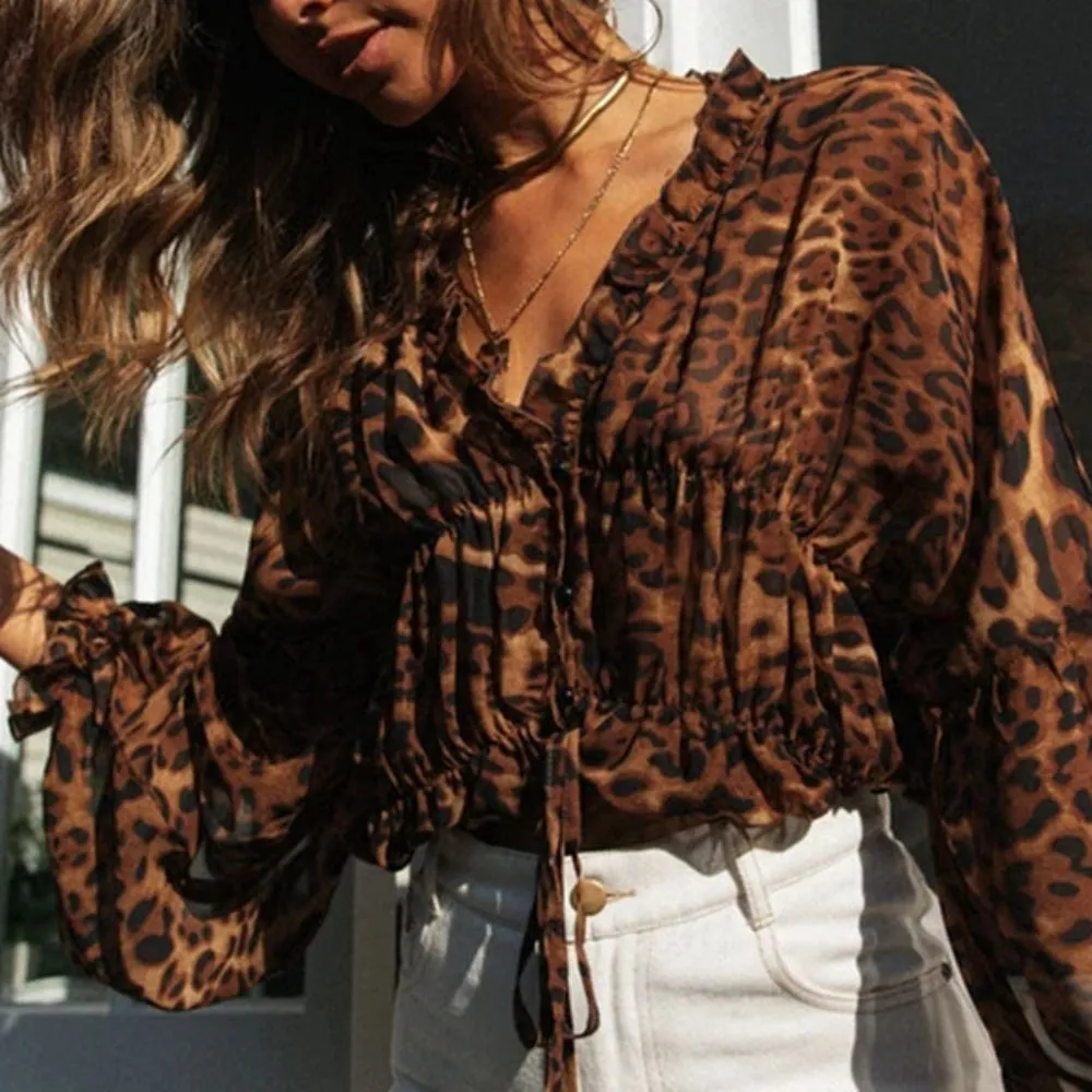 Chiffon Leopard Printed Blouses