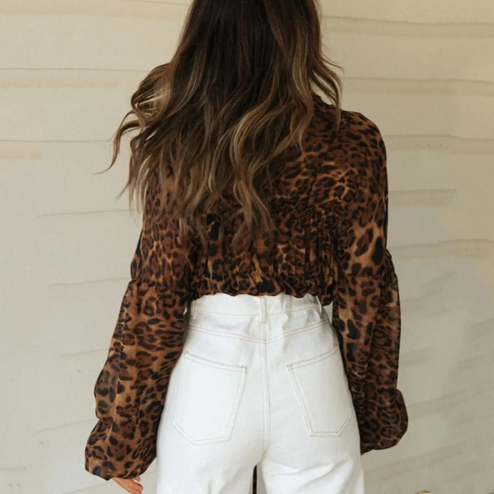 Chiffon Leopard Printed Blouses