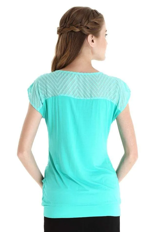 Claire Cap Sleeve Top Mint