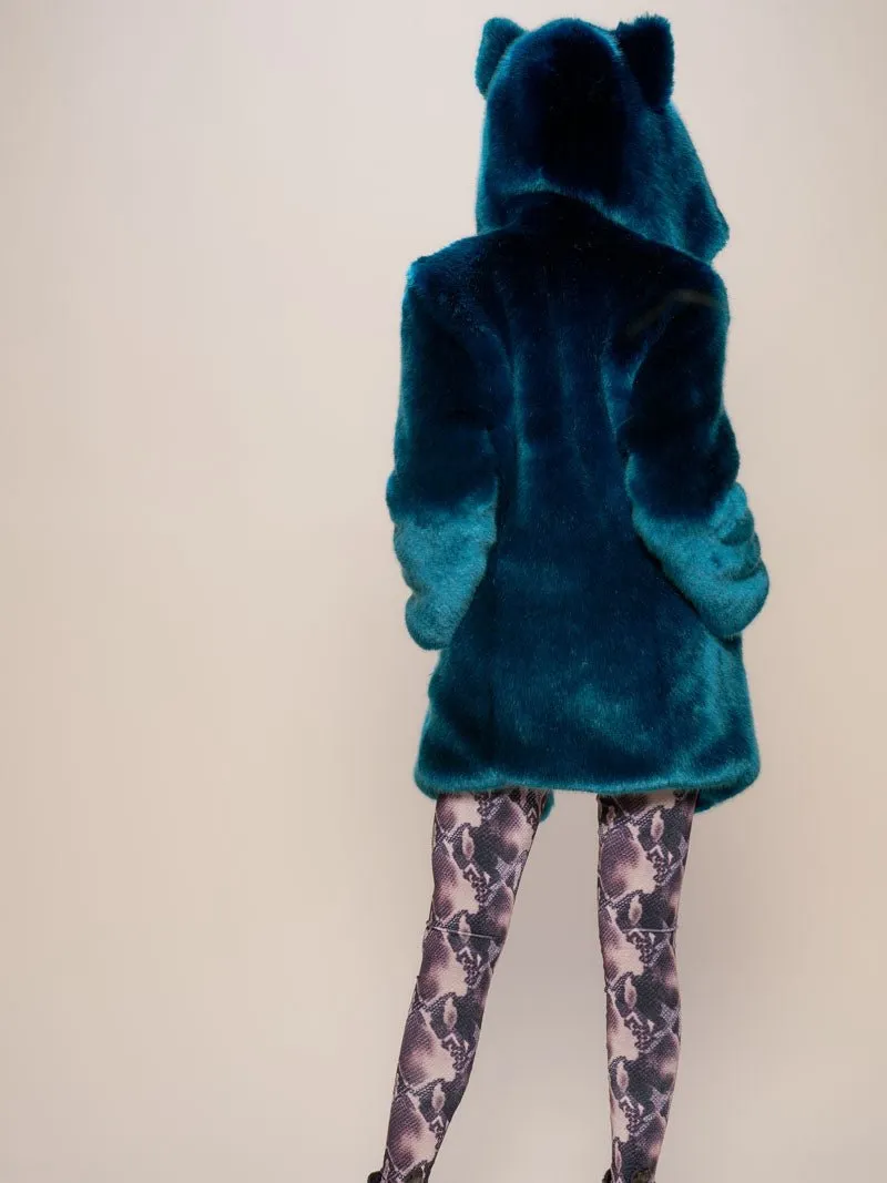 Classic Women's Blue Faux Fur Coat | Royal Wolf