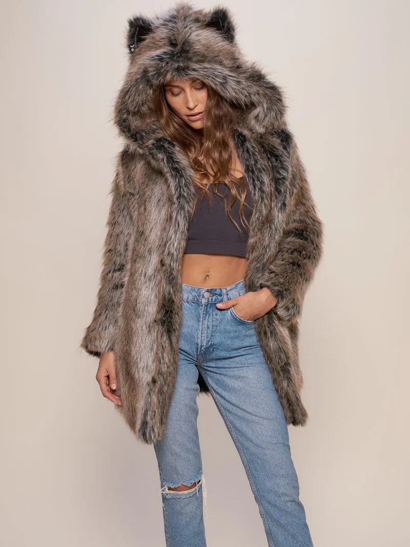 Classic Women's Faux Fur Coat | Grey Wolf