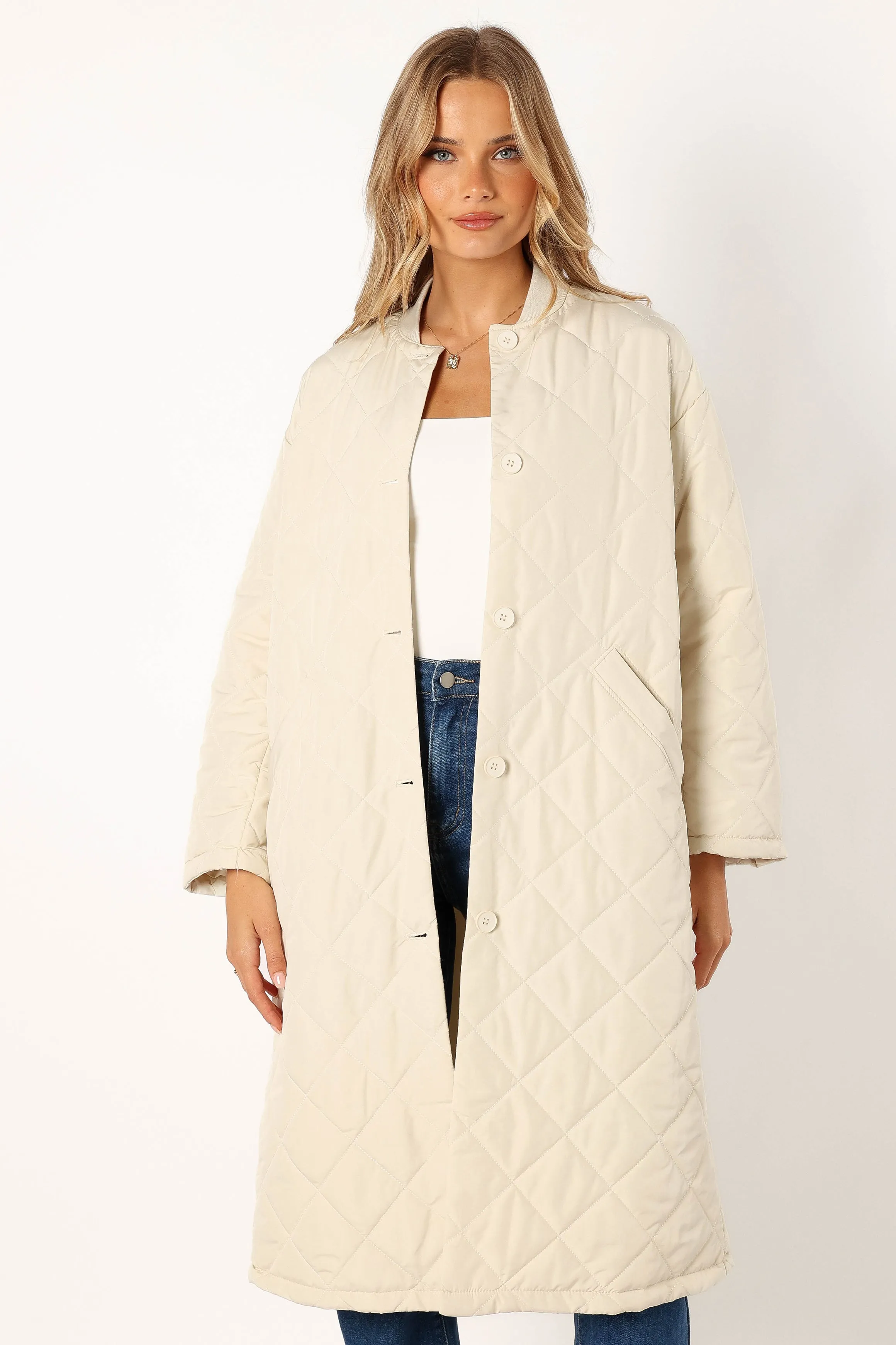 Clea Quilted Jacket - Bone