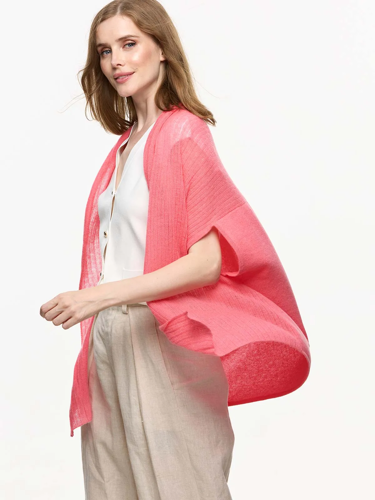 Coral Red Effortless Vest