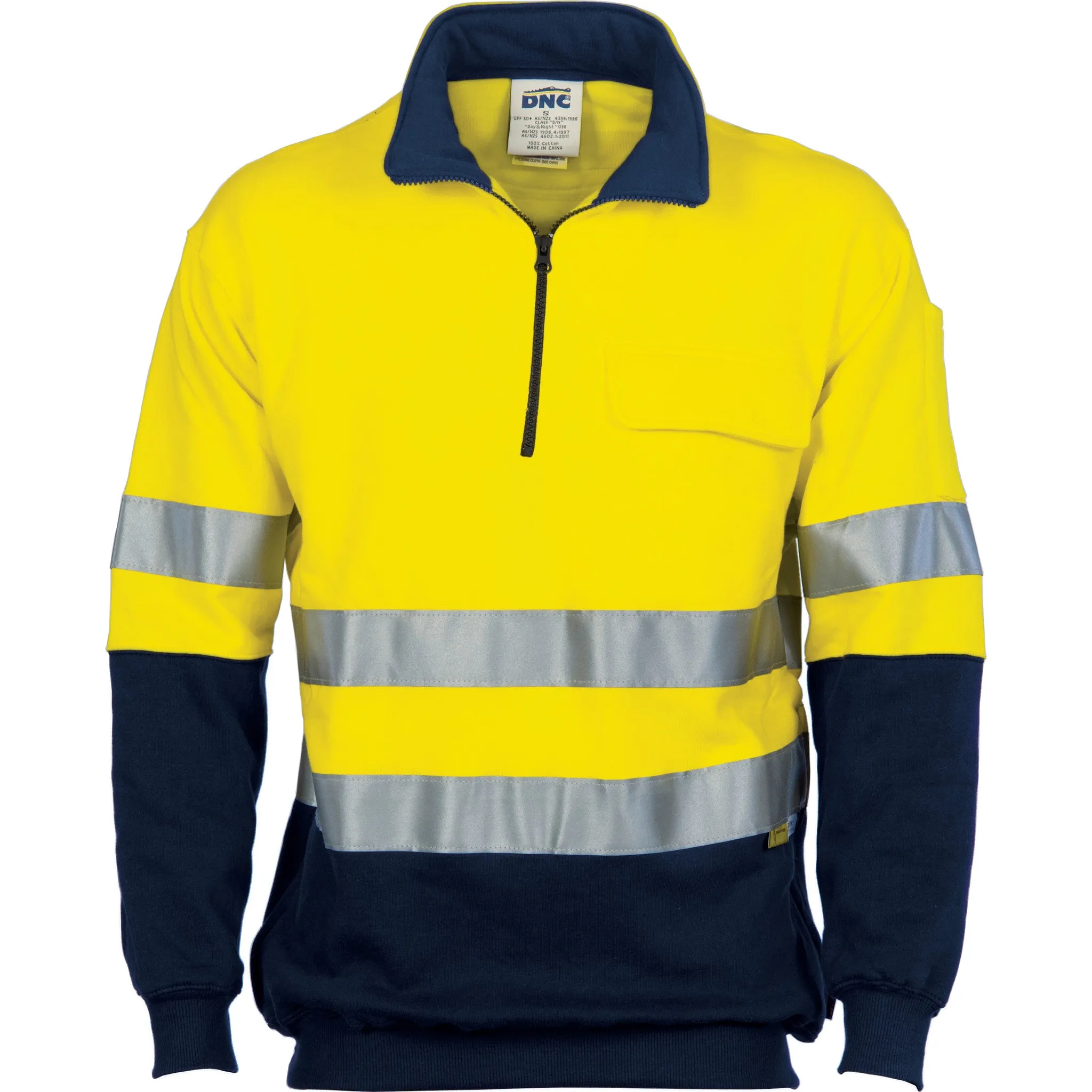 Cotton Fleecy  HiVis Windcheater with Tape