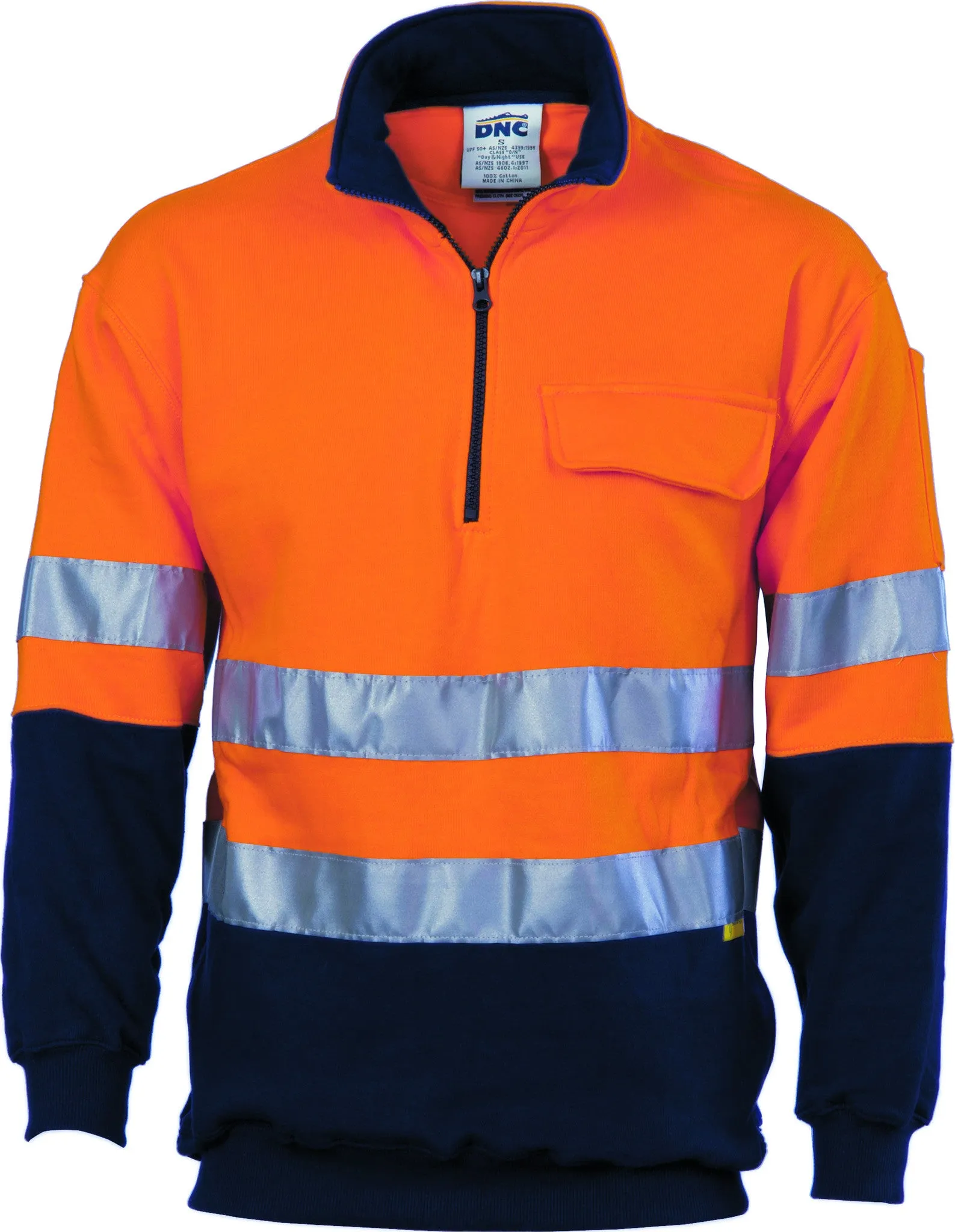 Cotton Fleecy  HiVis Windcheater with Tape