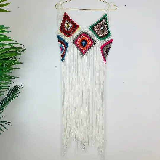 Crochet Cover up with Tassel