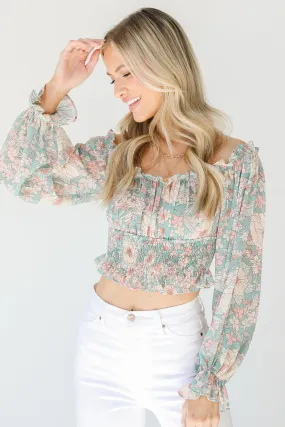 Crushing On You Floral Cropped Blouse