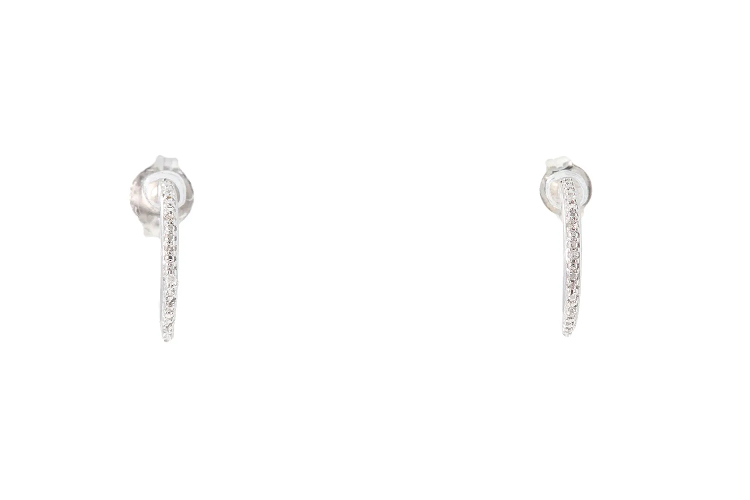 Cubic Zirconia CZ JWBR Zales 925 Sterling Silver Mini Hoop Earrings Kids