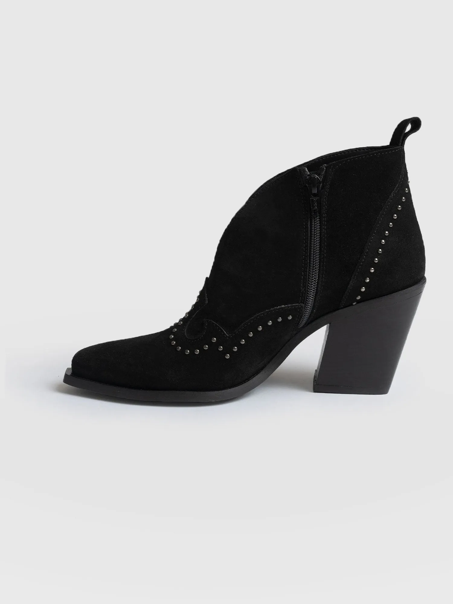 Dallas Studded Ankle Boot - Black