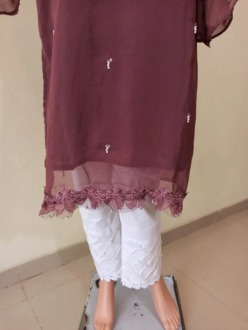 Dark Pink Georgette Tunic