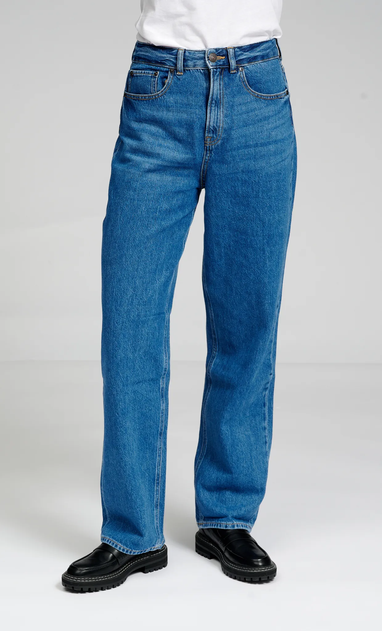 De Originale Performance Loose Jeans - Medium Blue Denim