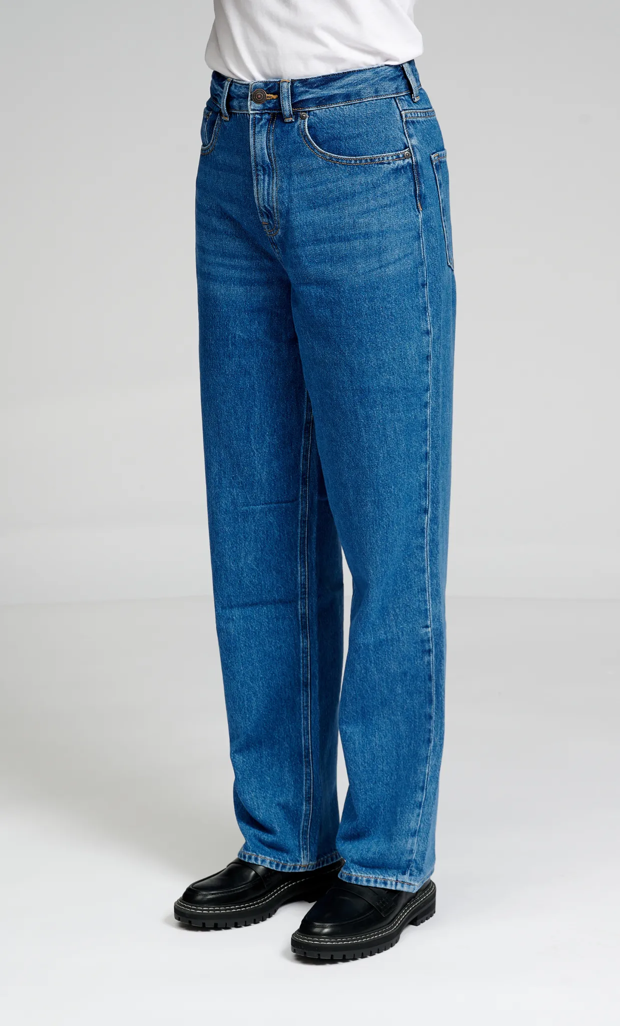 De Originale Performance Loose Jeans - Medium Blue Denim