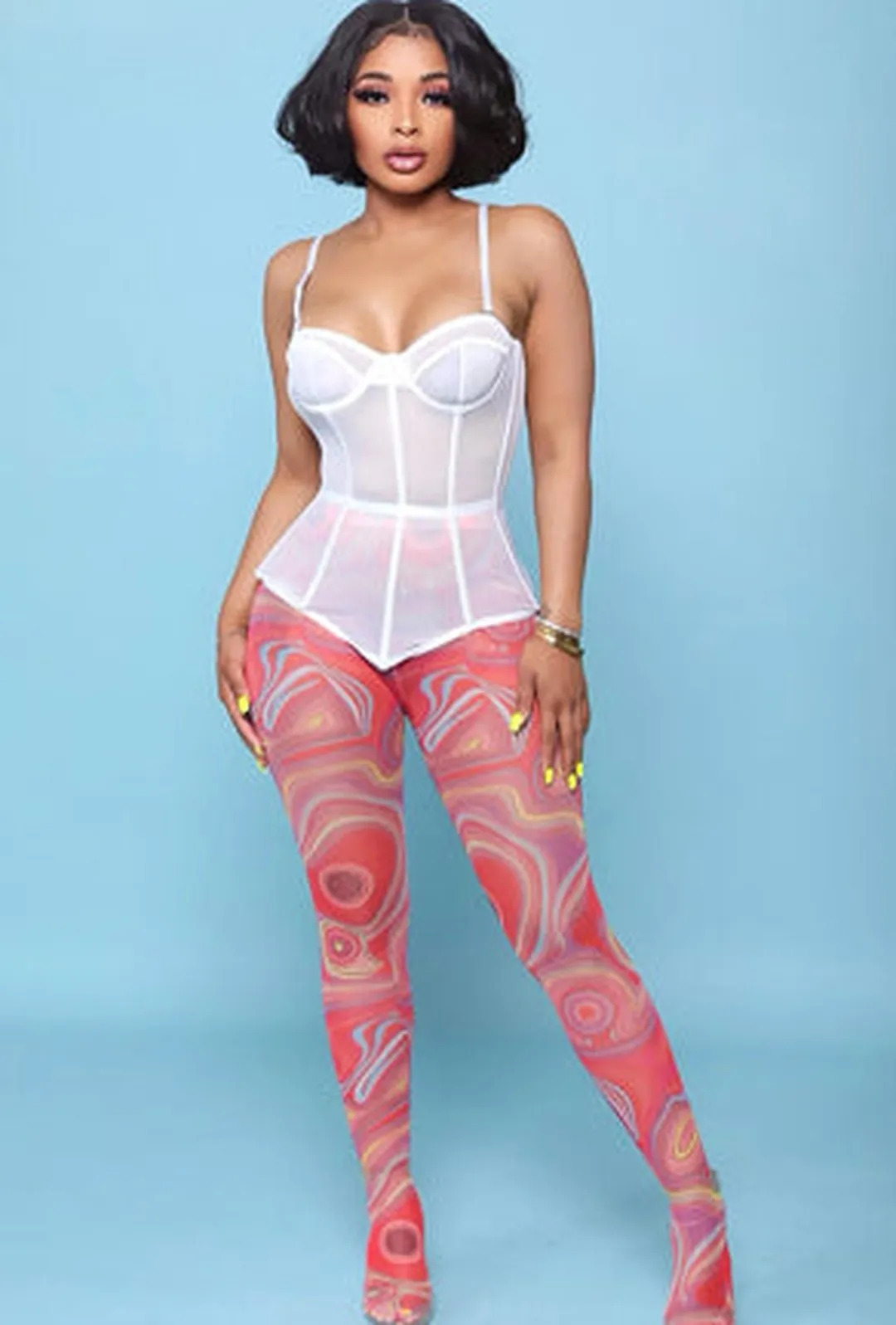 DES - LSD PRINTED STOCKING LEGGINGS