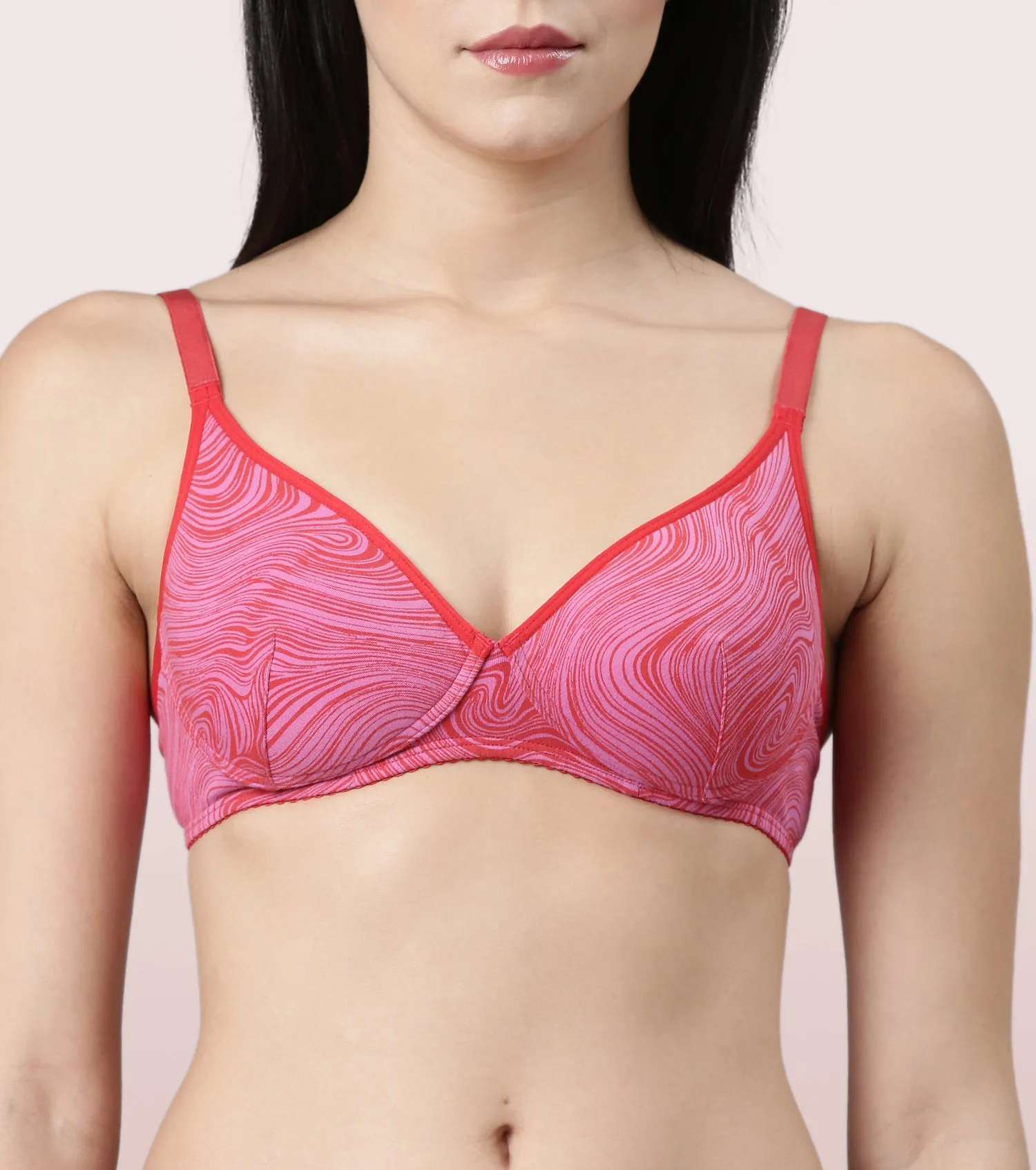 Enamor Perfect Coverage Cotton T-shirt Bra for Women- Padded and Wirefree