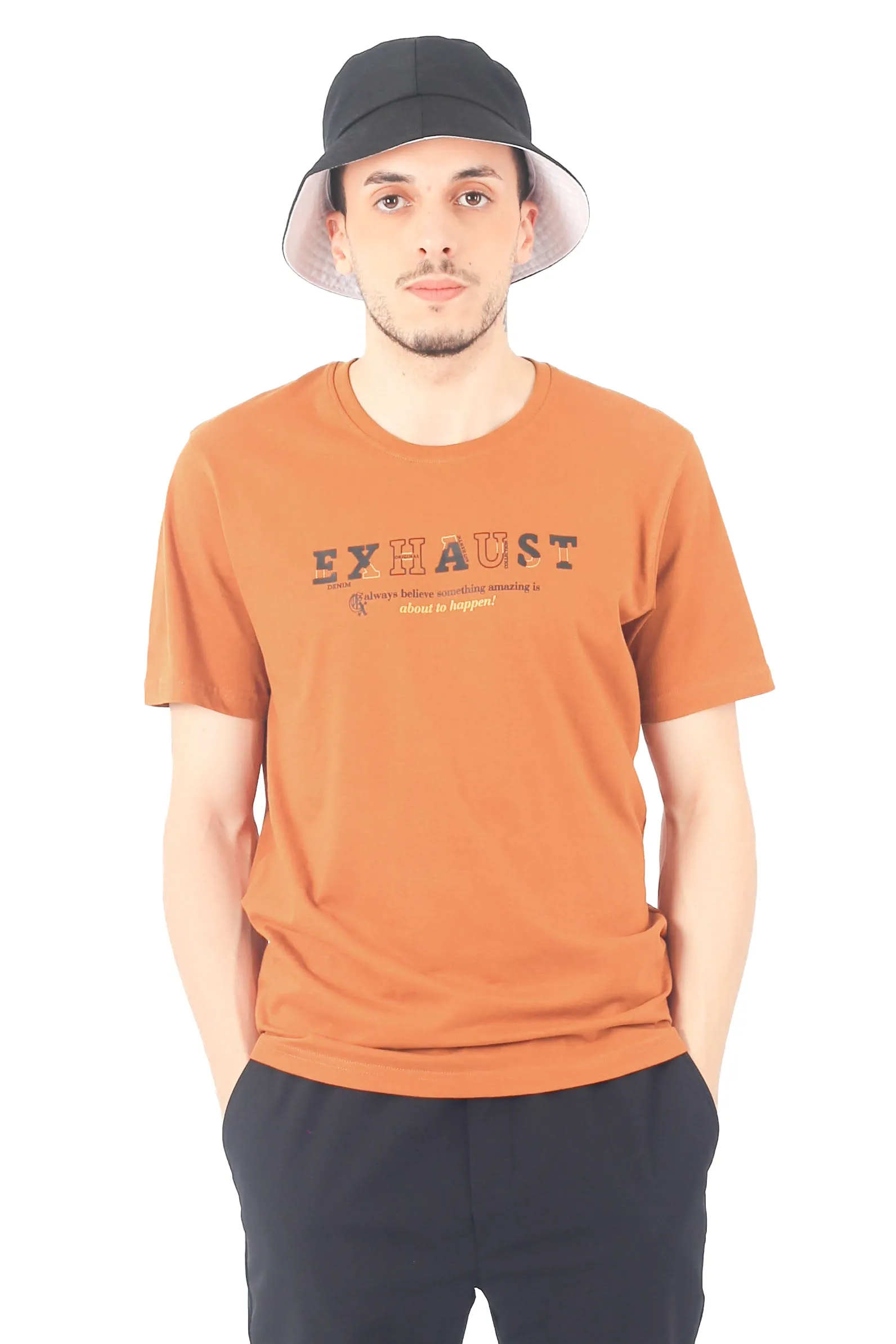 EXHAUST ROUND NECK T SHIRT [FREE CUT] 1649