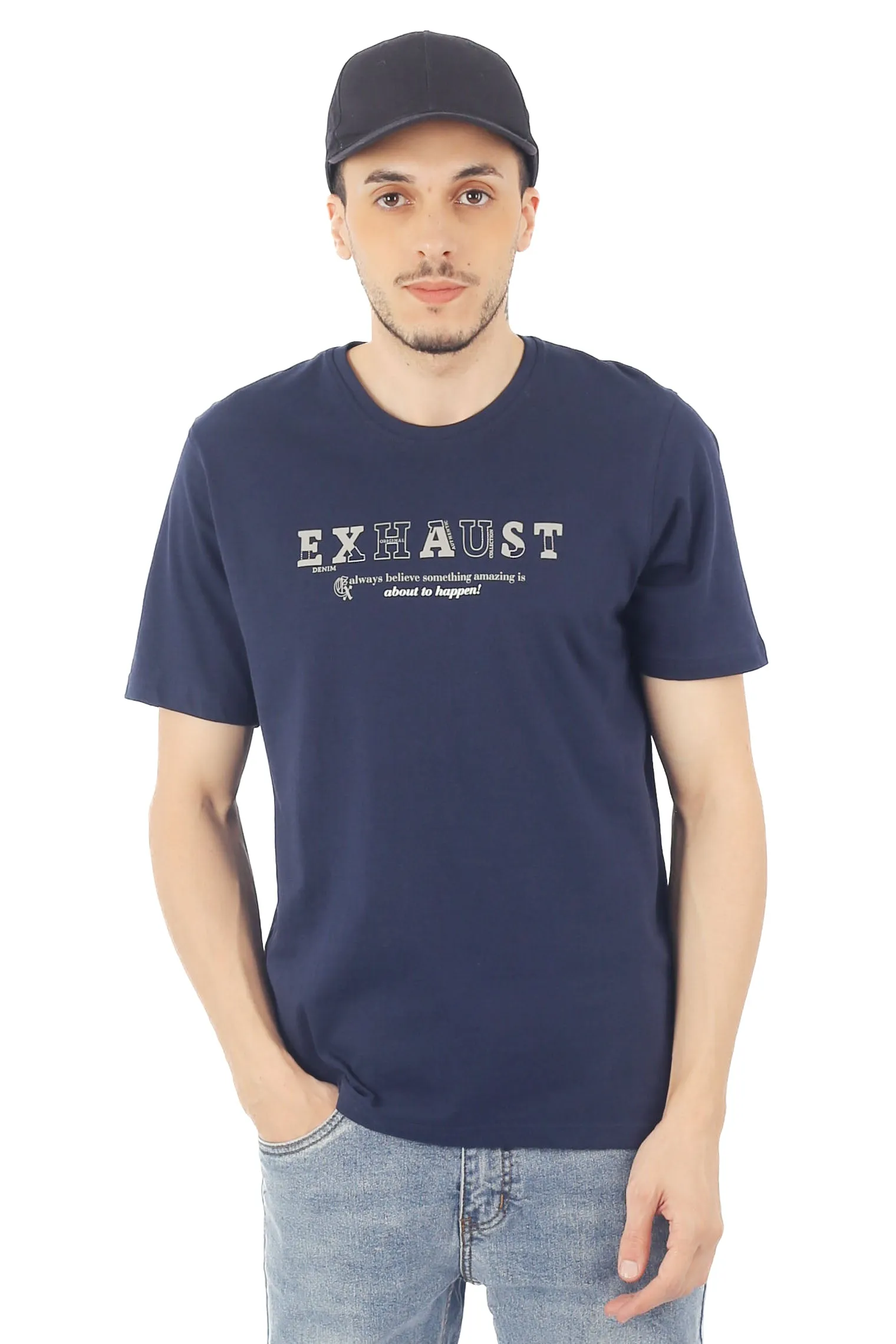 EXHAUST ROUND NECK T SHIRT [FREE CUT] 1649