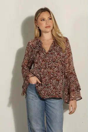 Flare Sleeve Blouse | Isola