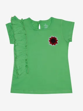 Girls Frill Tee With Badge