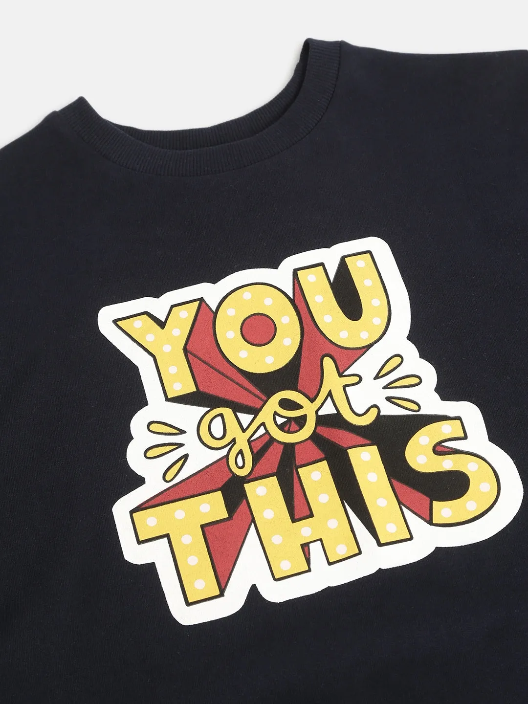 Girls Navy YOU GOT THIS Print Sweatshirt