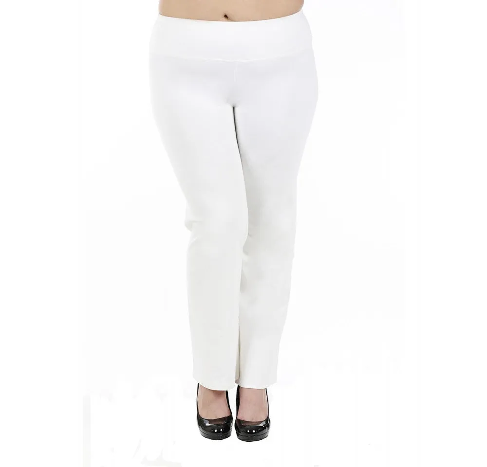 InstantFigure Curvy Plus Size Straight Wide Leg Pant 16803MC