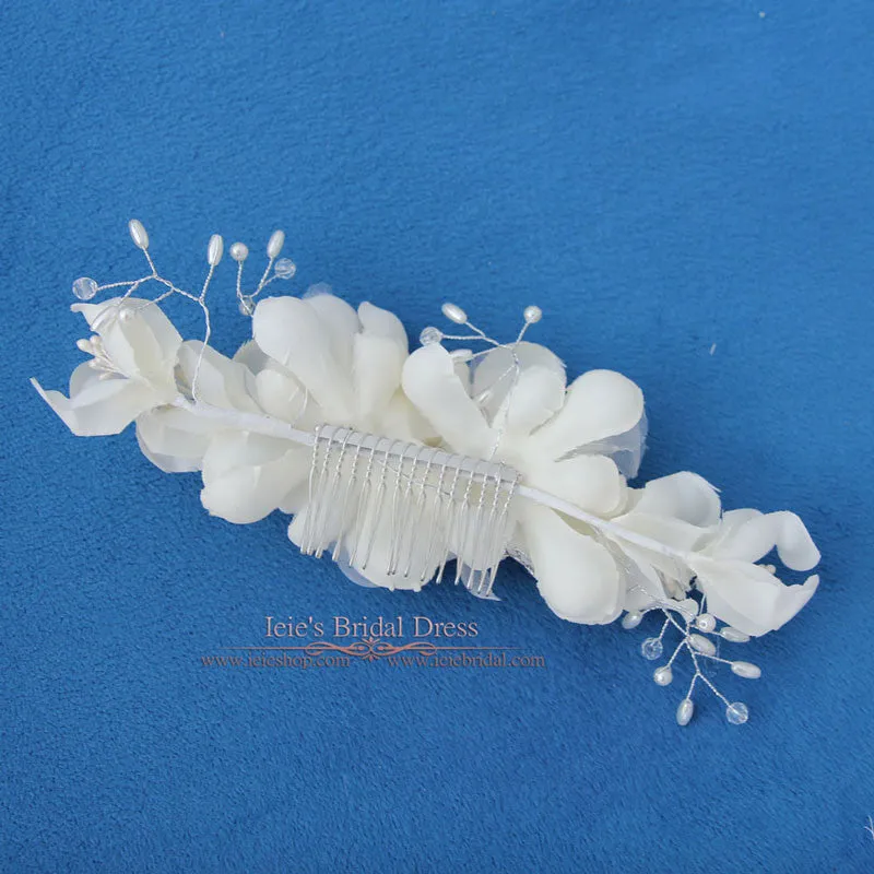 Ivory Wedding Flower Hair Comb VG1033